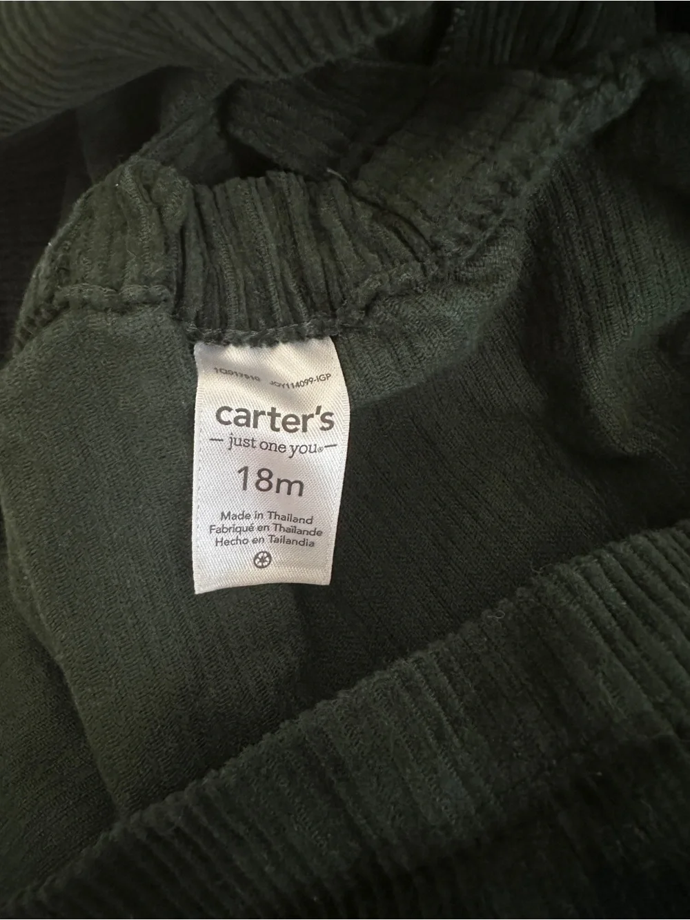 Carter's Dark Green Corduroy Suspender Dress Toddler Girl